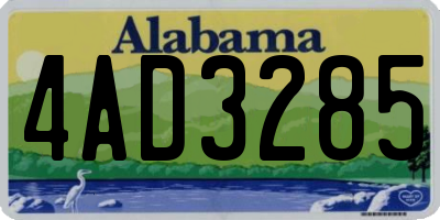 AL license plate 4AD3285