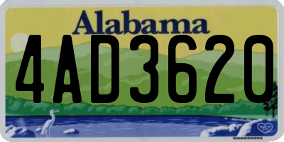 AL license plate 4AD3620