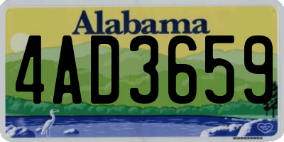 AL license plate 4AD3659