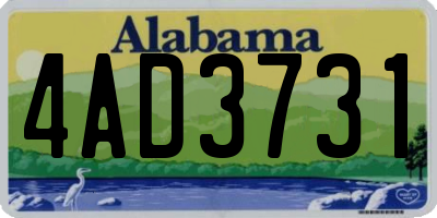 AL license plate 4AD3731