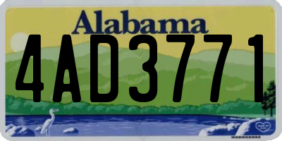 AL license plate 4AD3771