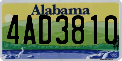 AL license plate 4AD3810