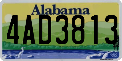 AL license plate 4AD3813