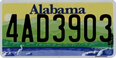 AL license plate 4AD3903