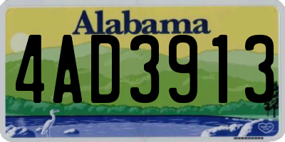 AL license plate 4AD3913