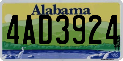 AL license plate 4AD3924