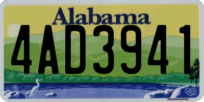 AL license plate 4AD3941