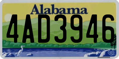 AL license plate 4AD3946