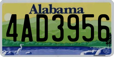 AL license plate 4AD3956