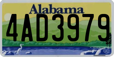 AL license plate 4AD3979