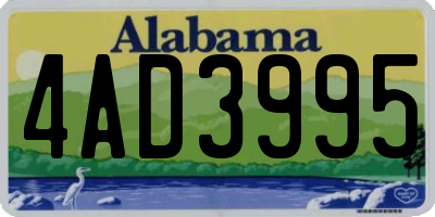 AL license plate 4AD3995