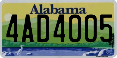AL license plate 4AD4005