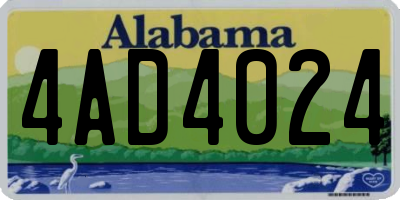 AL license plate 4AD4024