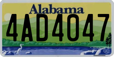AL license plate 4AD4047
