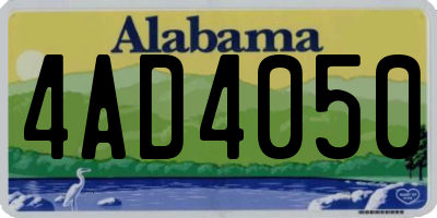 AL license plate 4AD4050