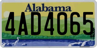AL license plate 4AD4065