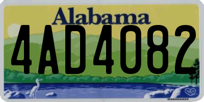 AL license plate 4AD4082
