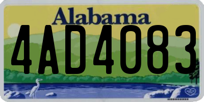AL license plate 4AD4083