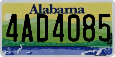 AL license plate 4AD4085