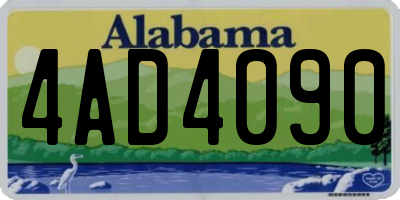 AL license plate 4AD4090