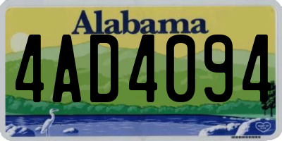 AL license plate 4AD4094