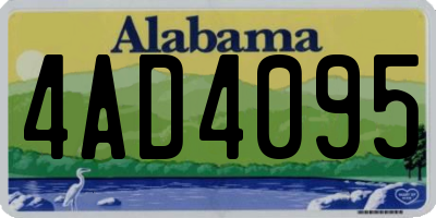 AL license plate 4AD4095
