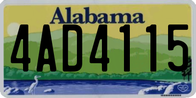 AL license plate 4AD4115