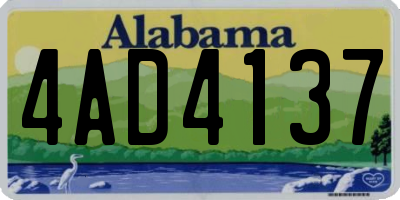 AL license plate 4AD4137