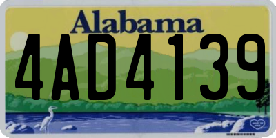 AL license plate 4AD4139