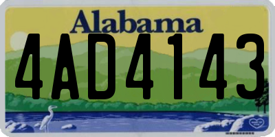 AL license plate 4AD4143