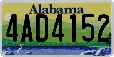 AL license plate 4AD4152