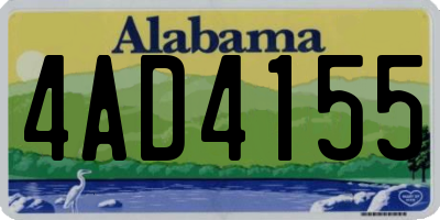 AL license plate 4AD4155