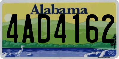 AL license plate 4AD4162