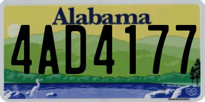 AL license plate 4AD4177