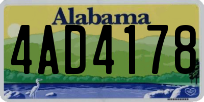 AL license plate 4AD4178