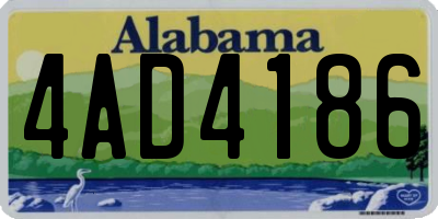 AL license plate 4AD4186