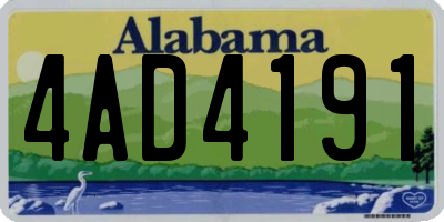 AL license plate 4AD4191