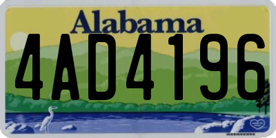 AL license plate 4AD4196