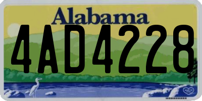 AL license plate 4AD4228