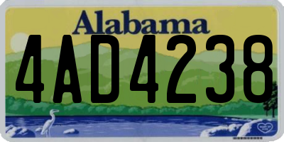 AL license plate 4AD4238