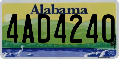 AL license plate 4AD4240