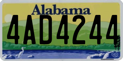 AL license plate 4AD4244