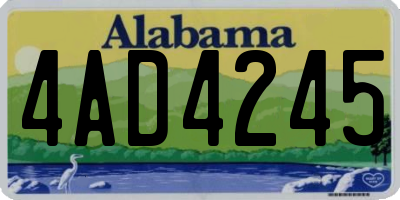 AL license plate 4AD4245