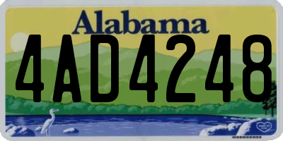 AL license plate 4AD4248