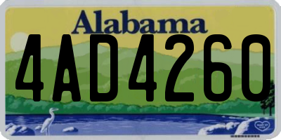 AL license plate 4AD4260