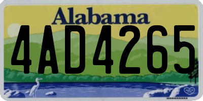 AL license plate 4AD4265