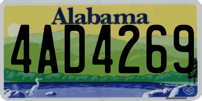 AL license plate 4AD4269