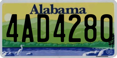 AL license plate 4AD4280