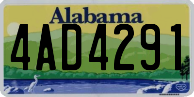 AL license plate 4AD4291