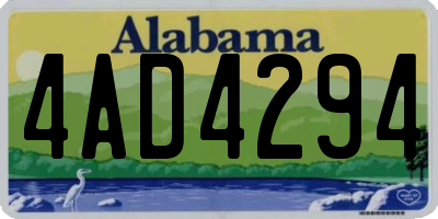 AL license plate 4AD4294